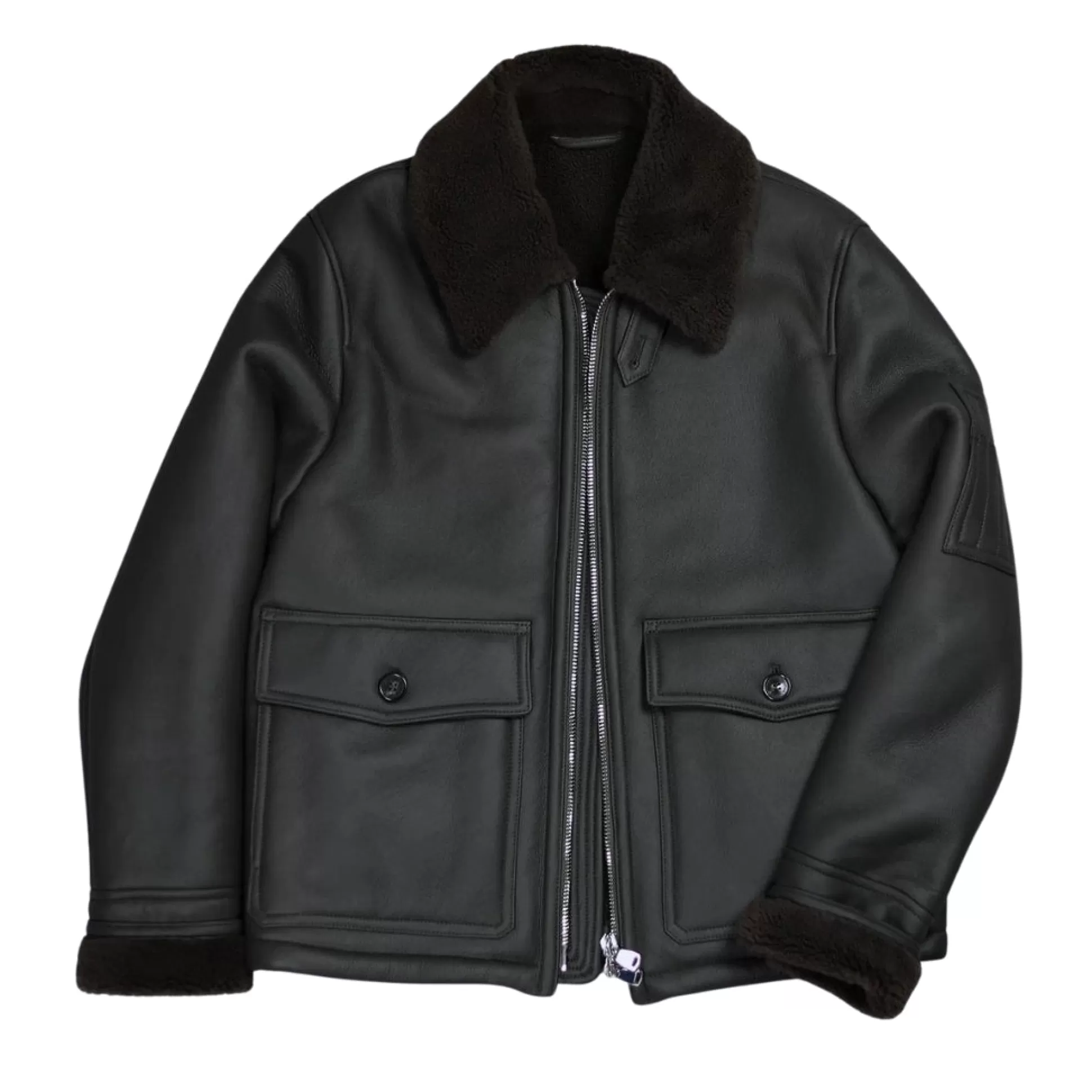 Outlet Henry Bucks VALSTAR Nappa Shearling Bond Jacket BLACK