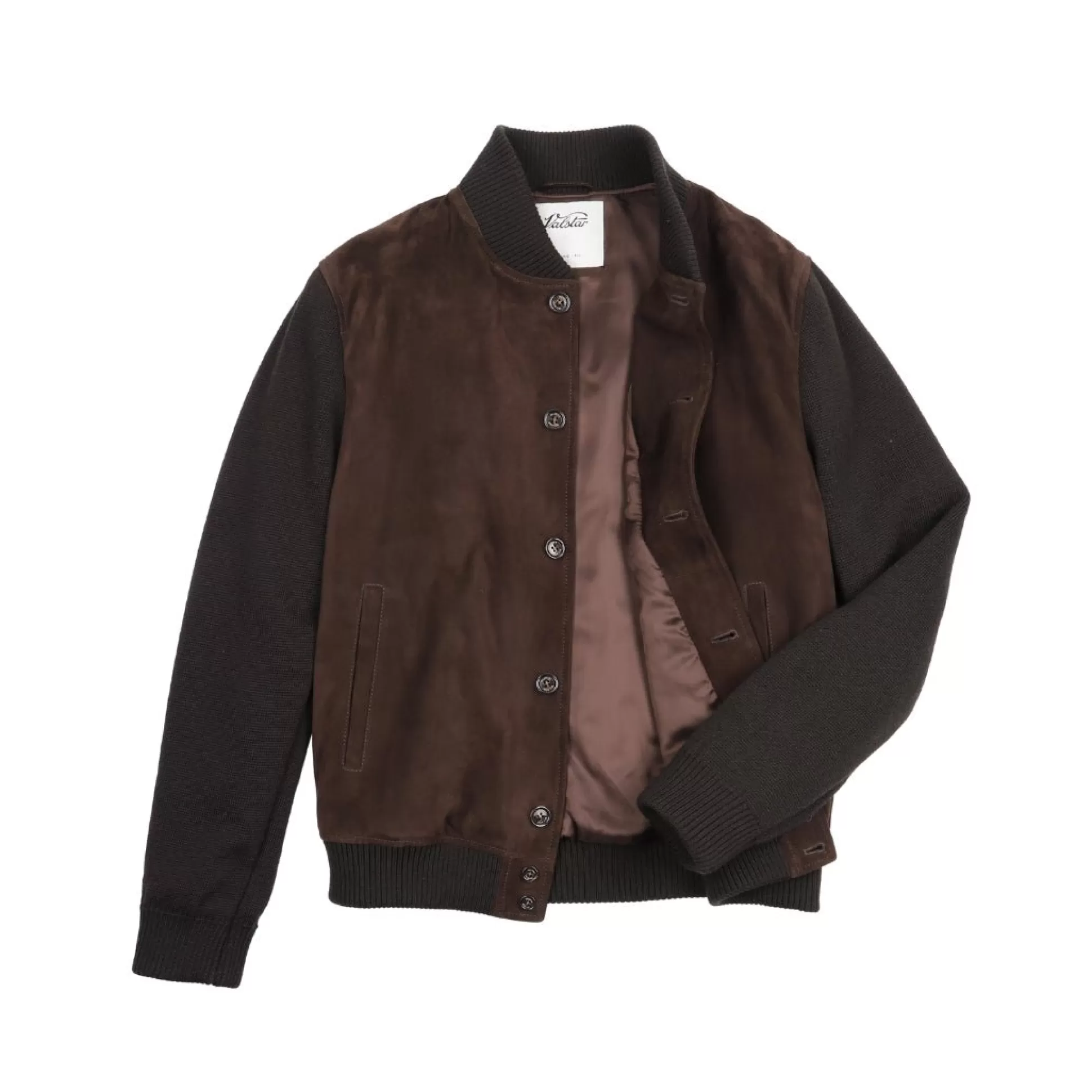 Cheap Henry Bucks VALSTAR Suede Bomber Jacket BROWN