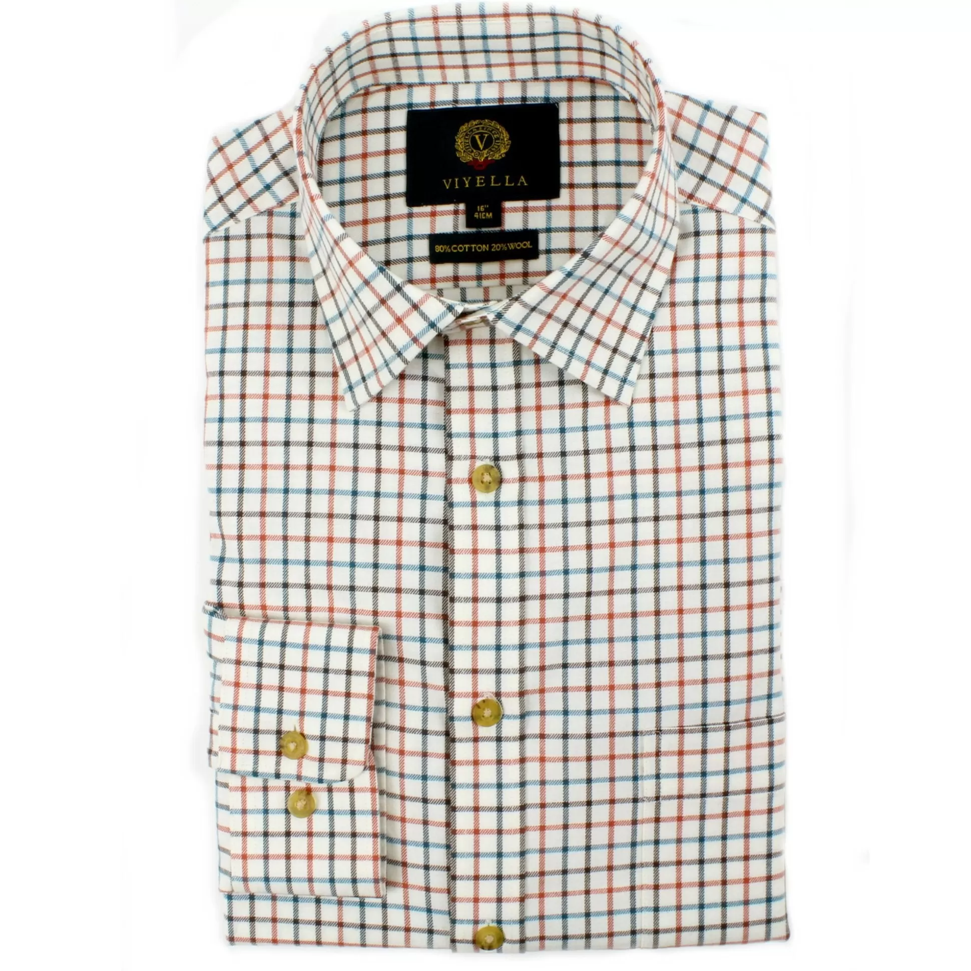 Outlet Henry Bucks VIYELLA Classic Tattersall Shirt OCEAN