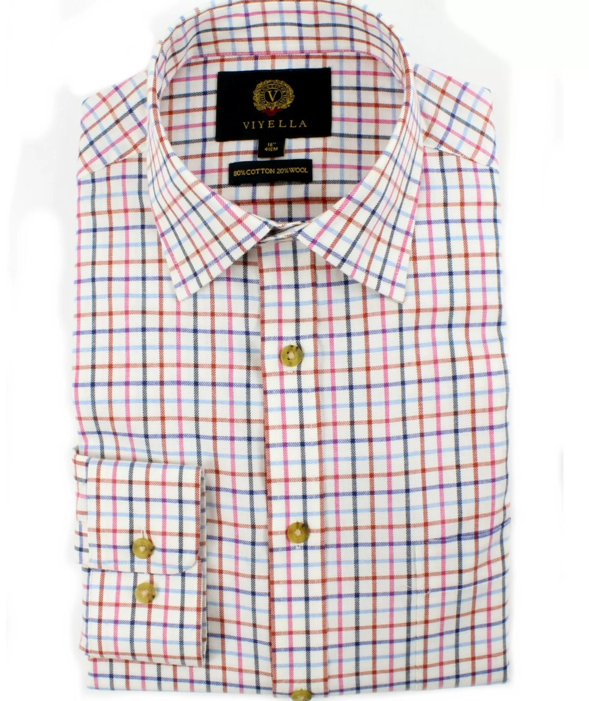 Online Henry Bucks VIYELLA Medium Tattersall Shirt WINE MULTI