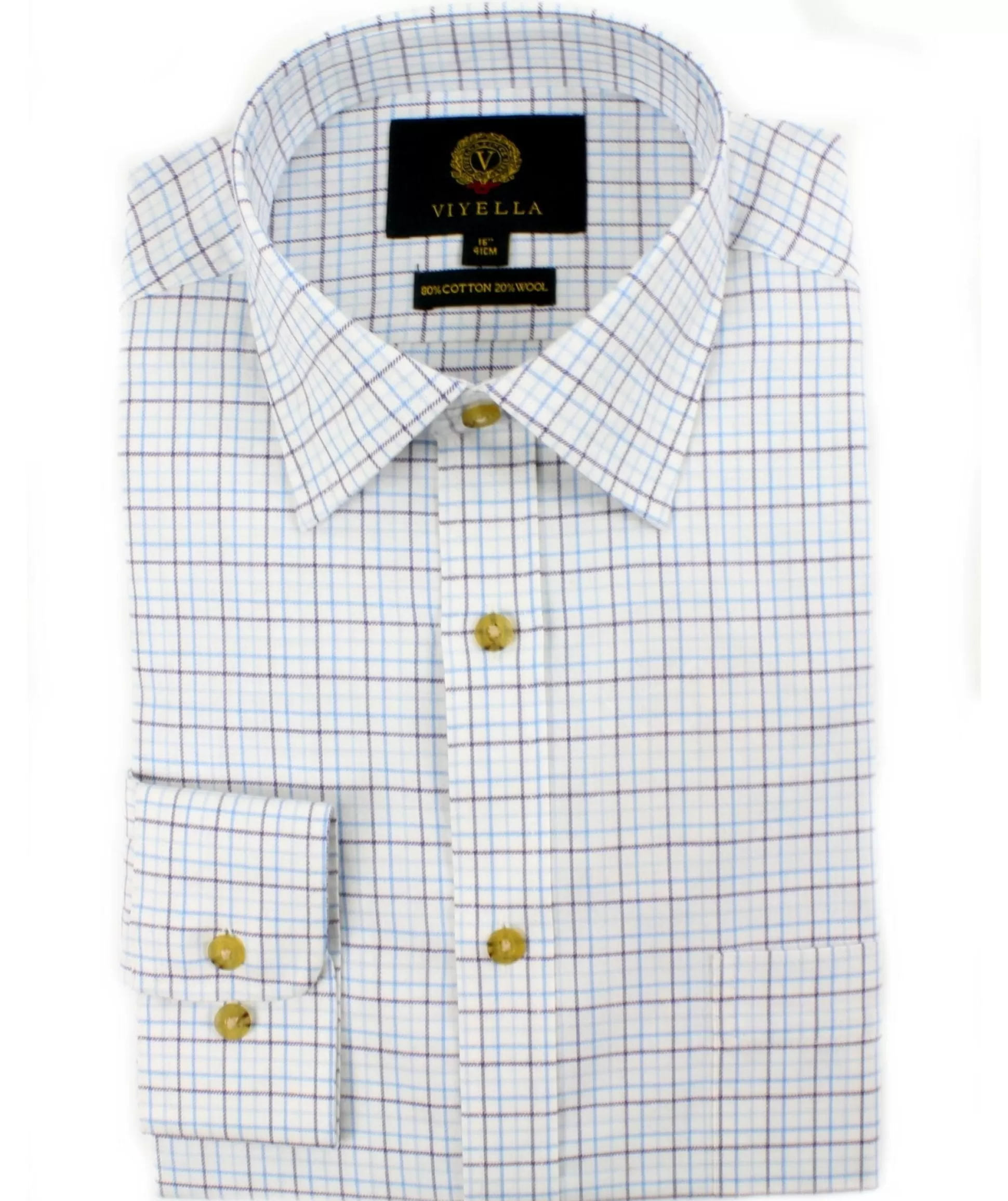 Flash Sale Henry Bucks VIYELLA Mini Tattersall Shirt LIGHT BLUE