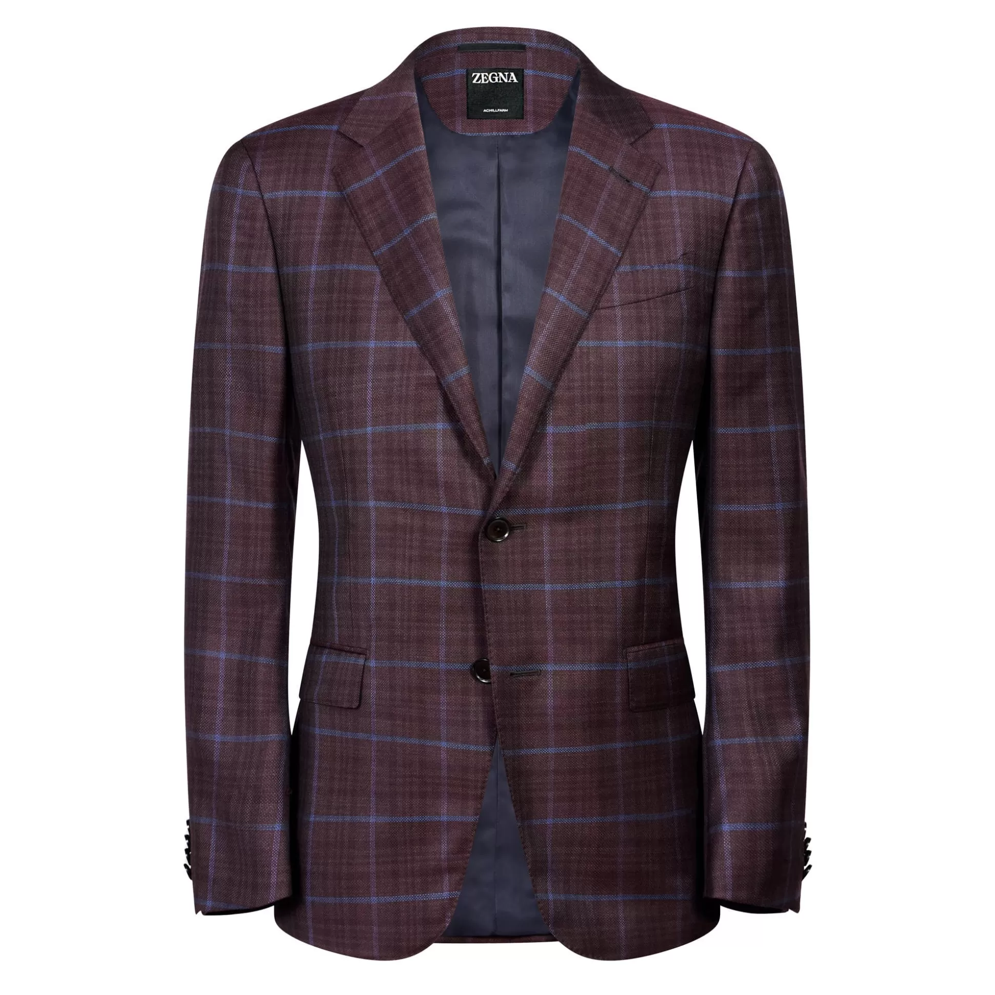 Hot Henry Bucks ZEGNA Achillfarm Check Jacket BROWN/BLUE REG