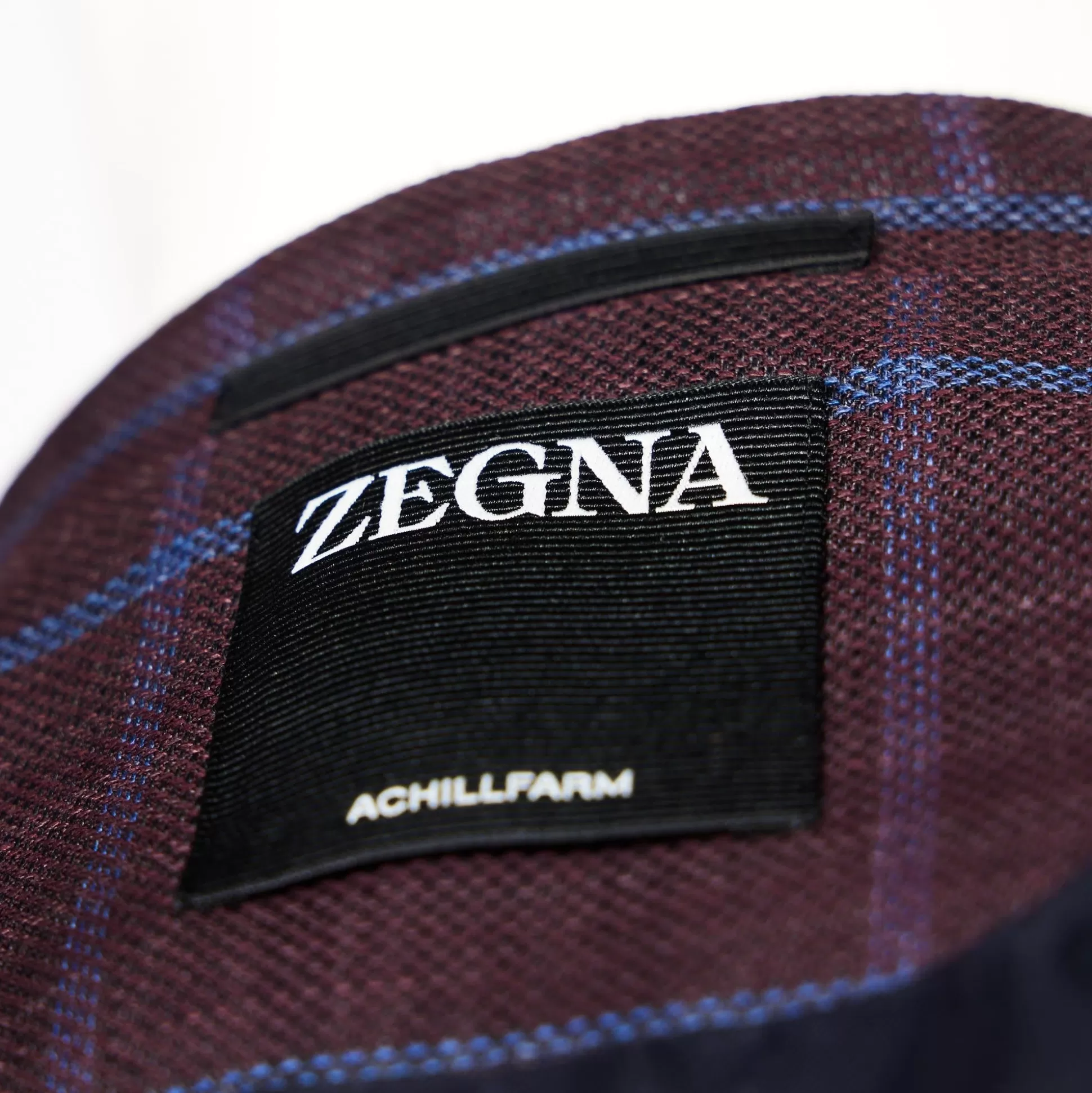 Hot Henry Bucks ZEGNA Achillfarm Check Jacket BROWN/BLUE REG