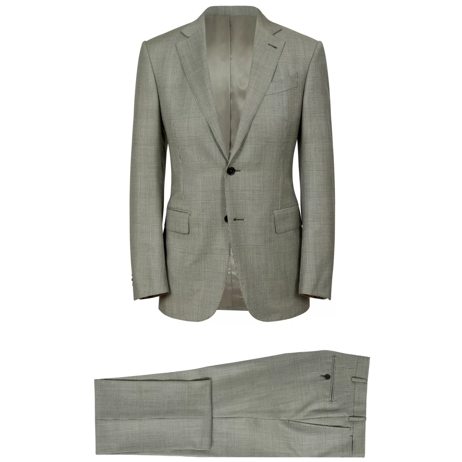 Fashion Henry Bucks ZEGNA Milano Check Suit GREY REG GREY CHECK REG