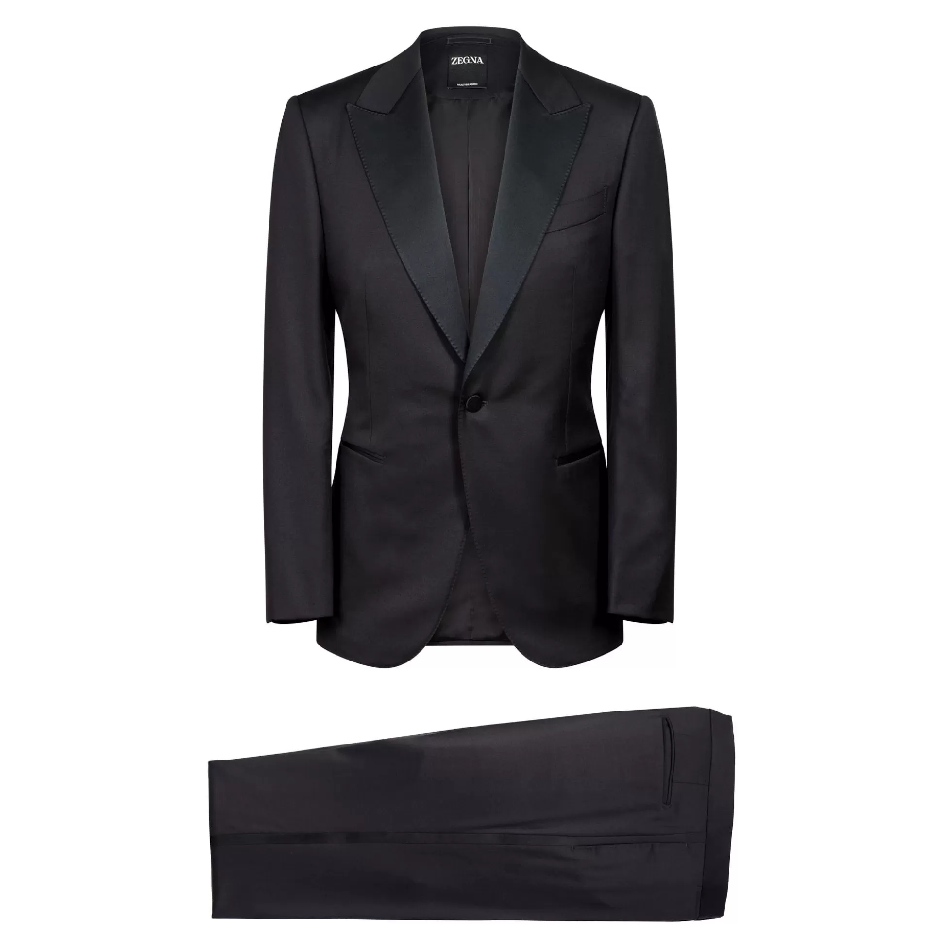 Shop Henry Bucks ZEGNA Multi Season Evening Suit BLACK REG