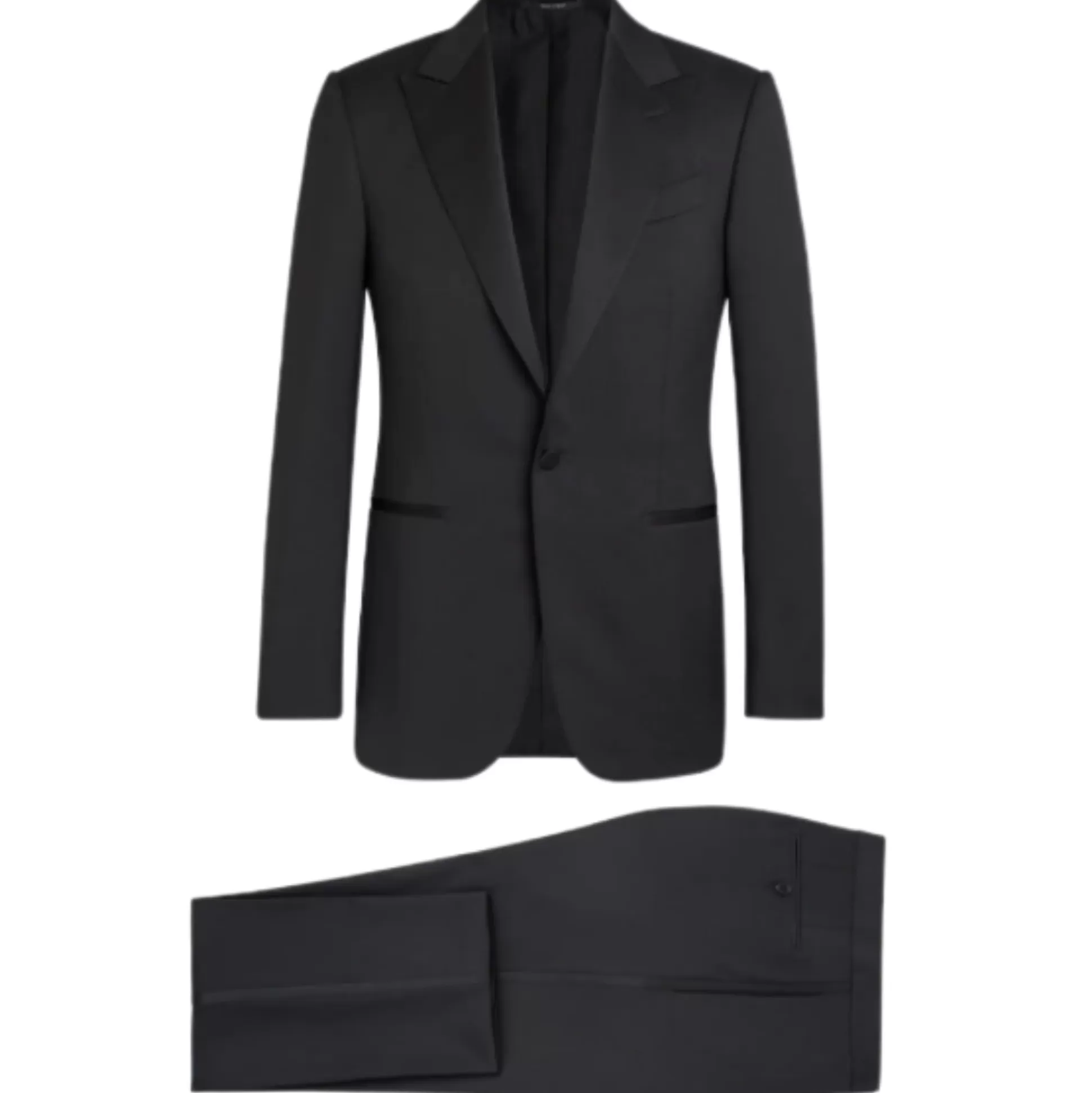 Best Henry Bucks ZEGNA Wool Tuxedo Black BLACK REG