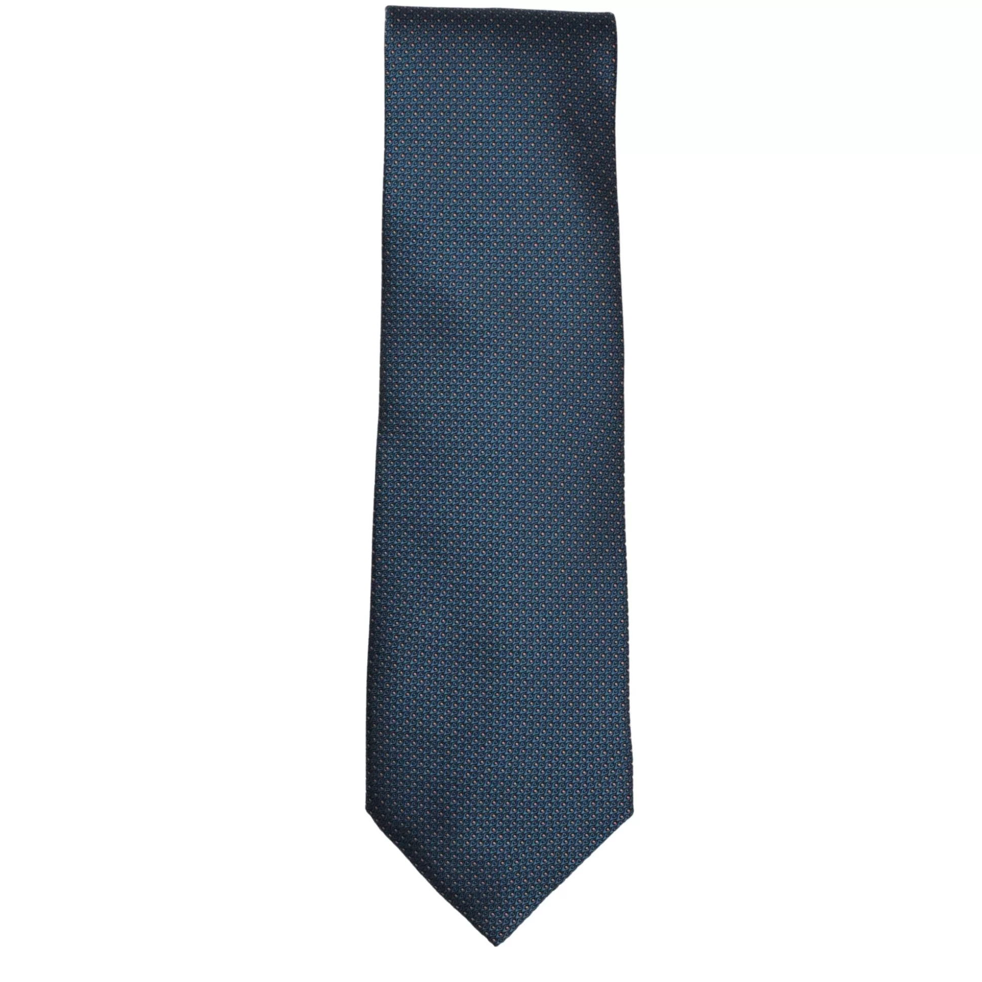 Sale Henry Bucks ZILLI Dotted Silk Tie BLUE