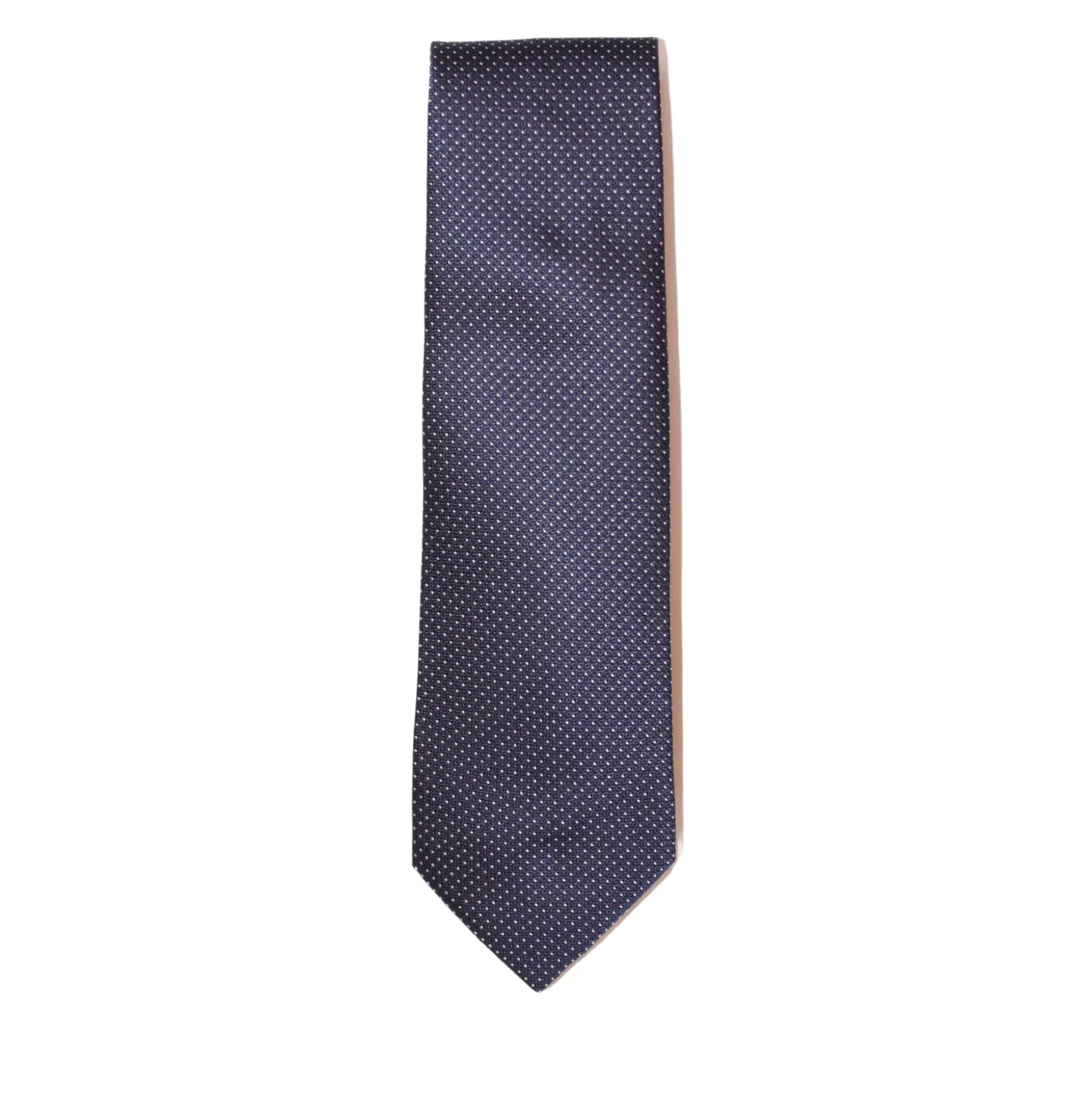 Cheap Henry Bucks ZILLI Dotted Silk Tie DARK NAVY