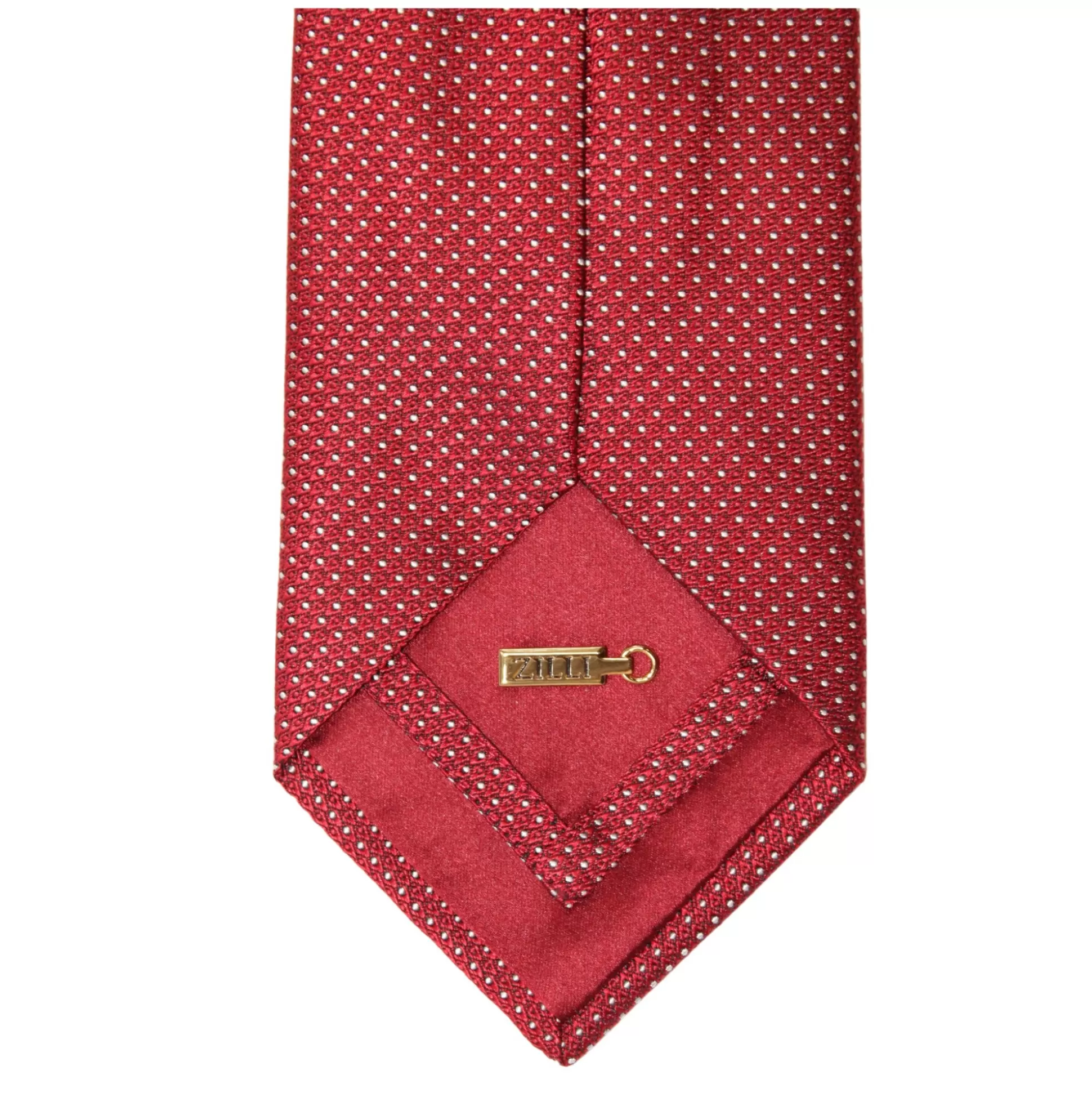 Sale Henry Bucks ZILLI Dotted Silk Tie RED