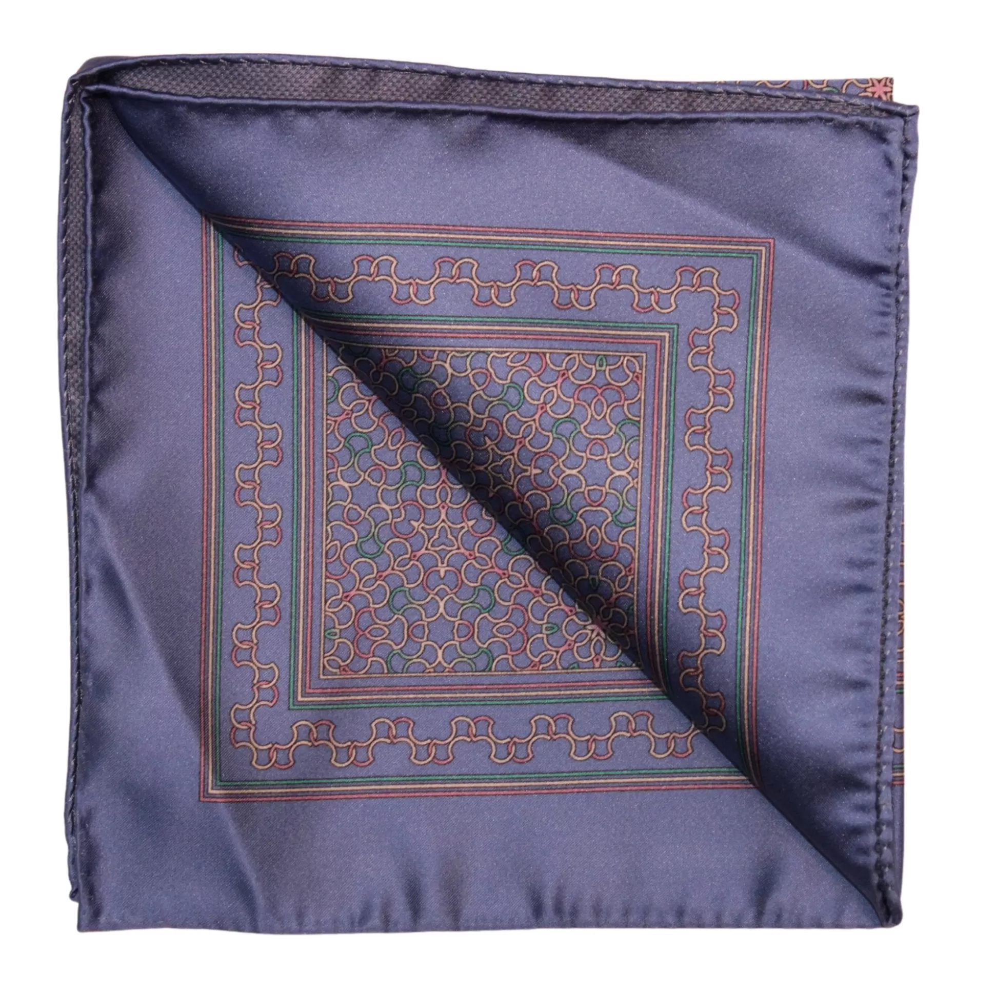 Flash Sale Henry Bucks ZILLI Printed Silk Hanky BLUE