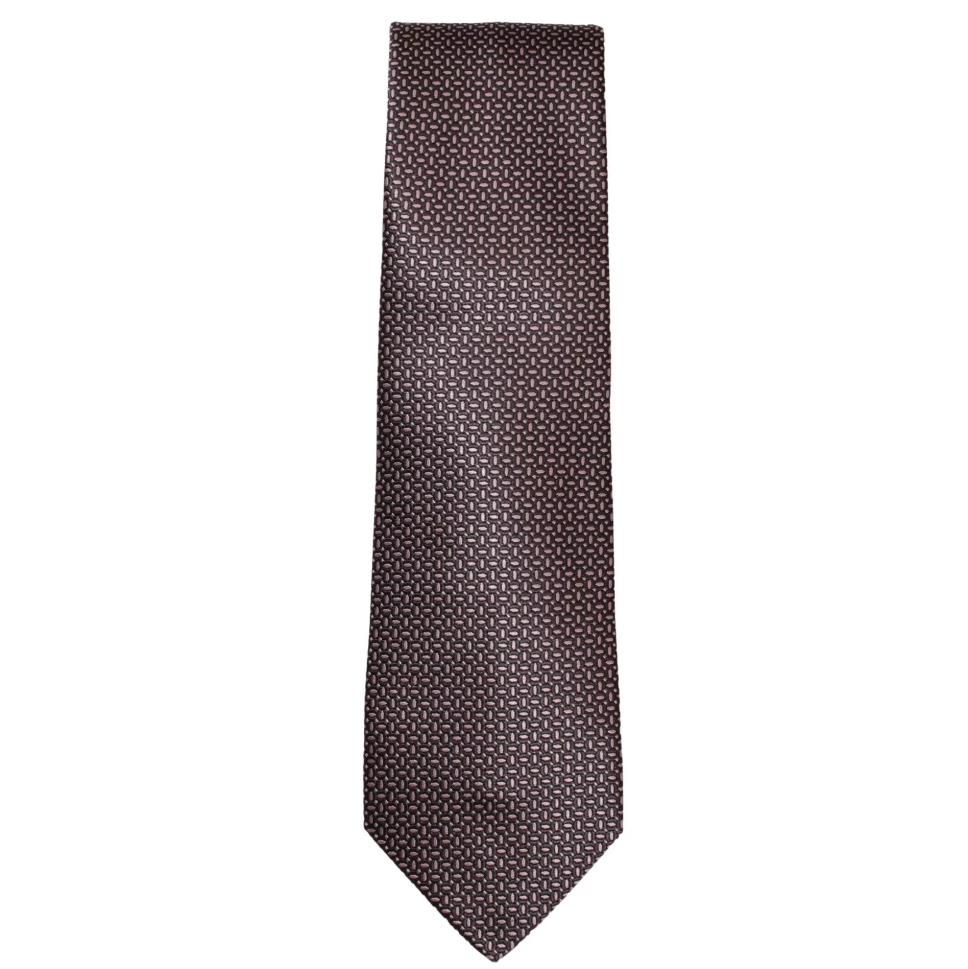 Store Henry Bucks ZILLI Printed Silk Tie CHARCOAL