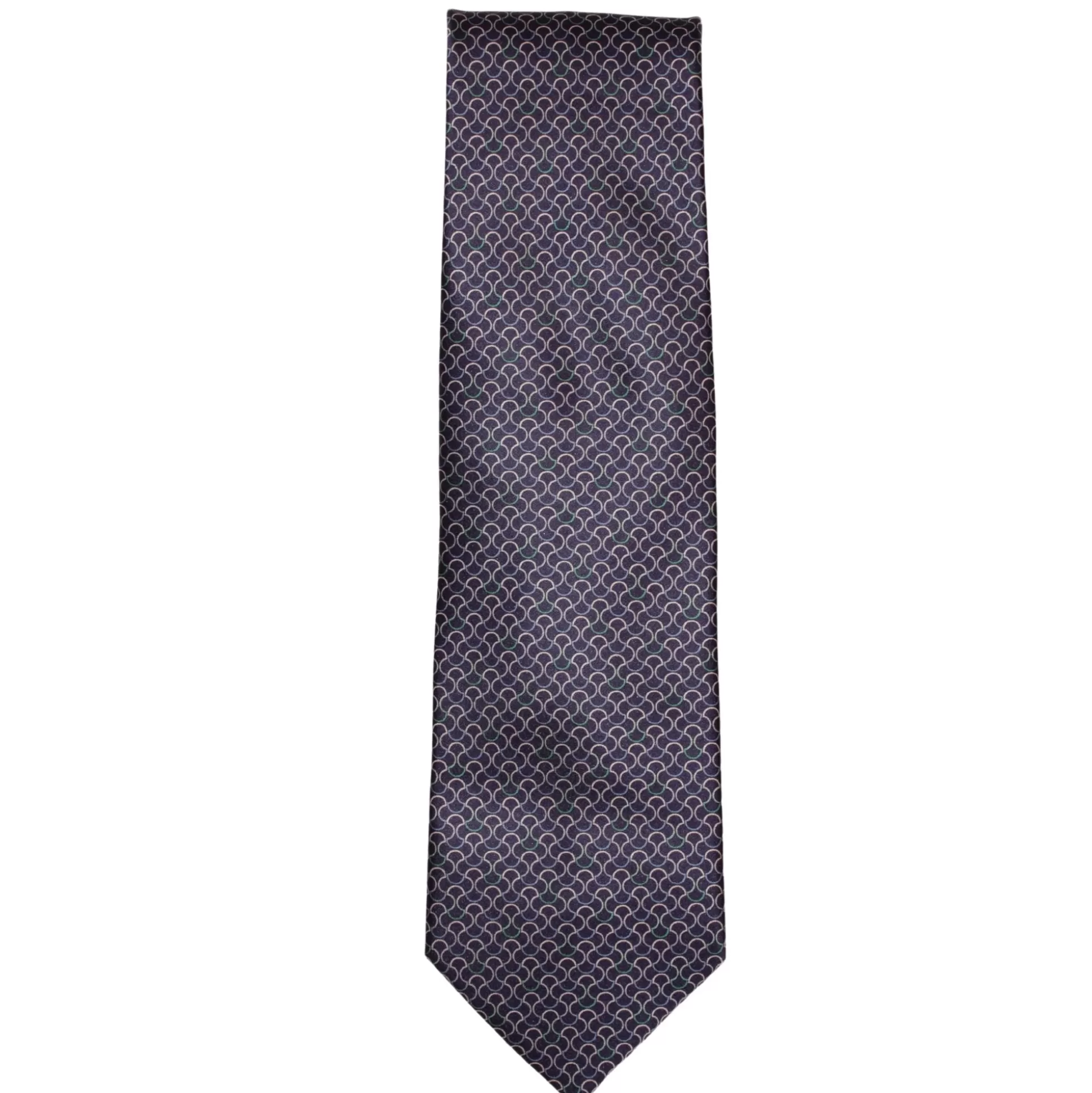 Online Henry Bucks ZILLI Printed Silk Tie DARK NAVY