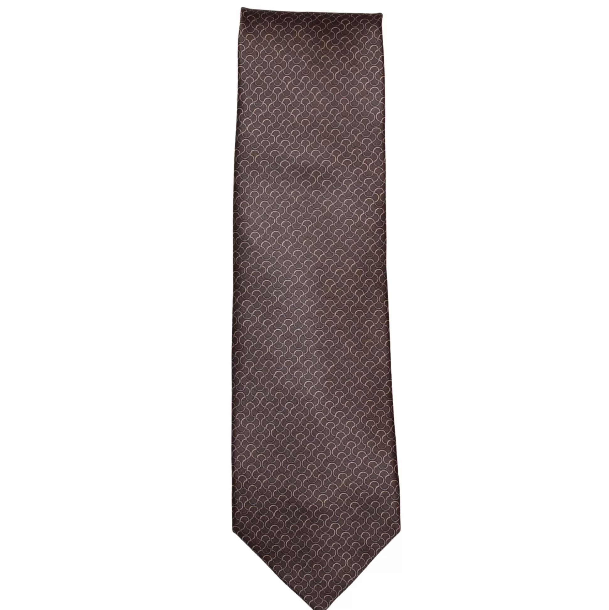 Sale Henry Bucks ZILLI Printed Silk Tie GREY