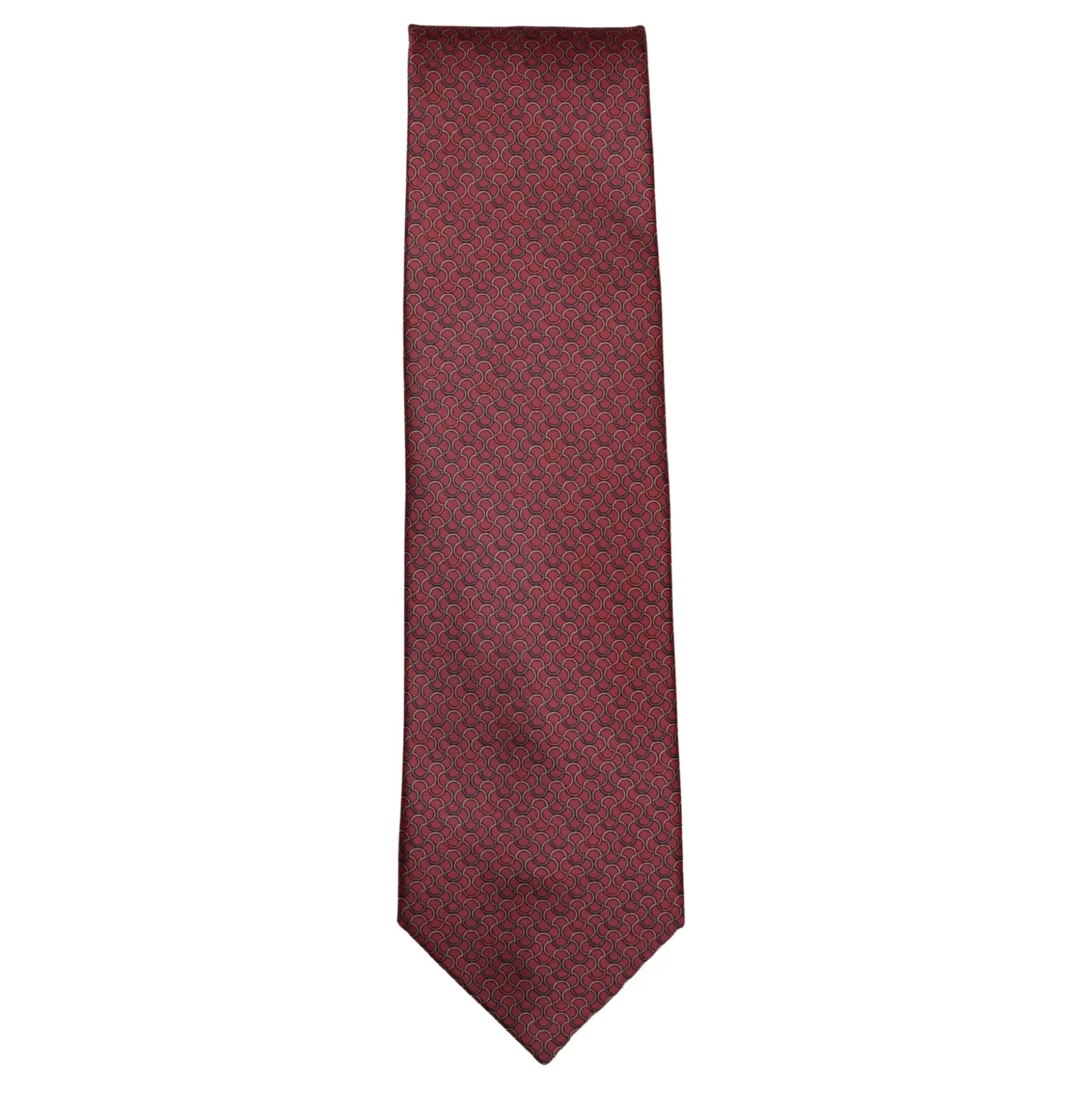 Clearance Henry Bucks ZILLI Printed Silk Tie PINK