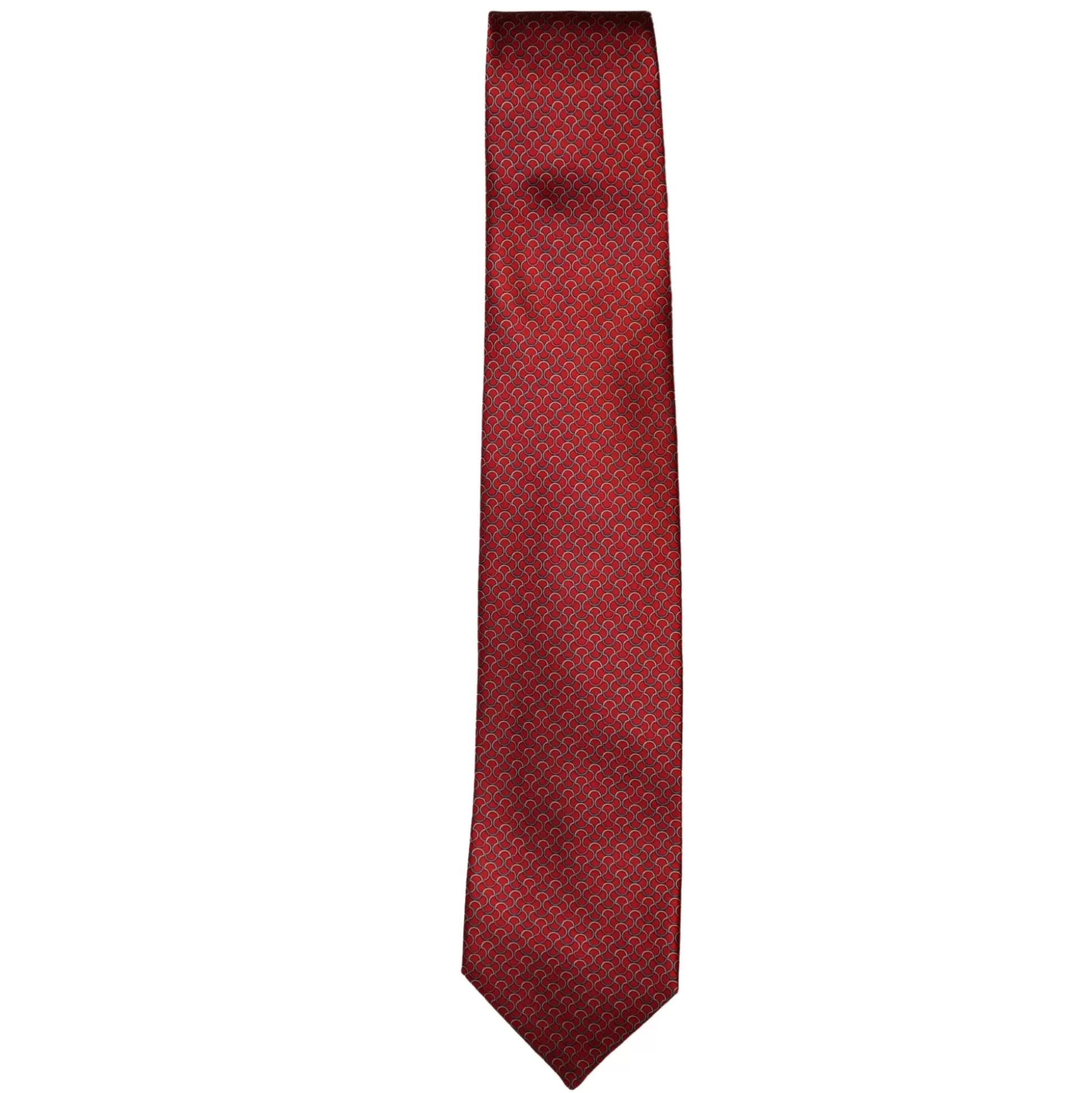 Fashion Henry Bucks ZILLI Printed Silk Tie RED