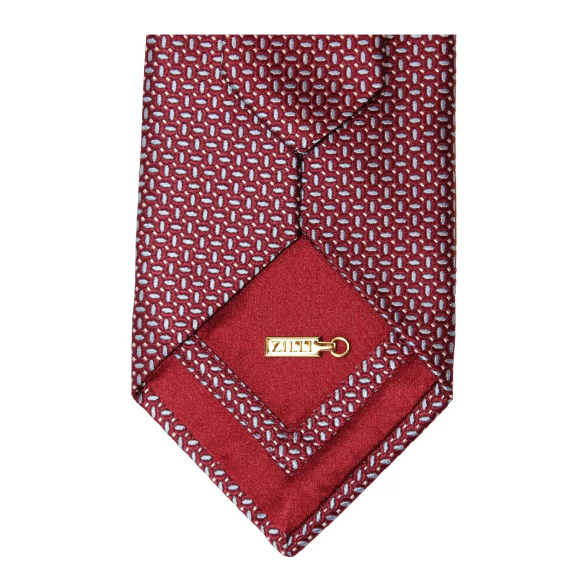 Online Henry Bucks ZILLI Printed Silk Tie WINE RED